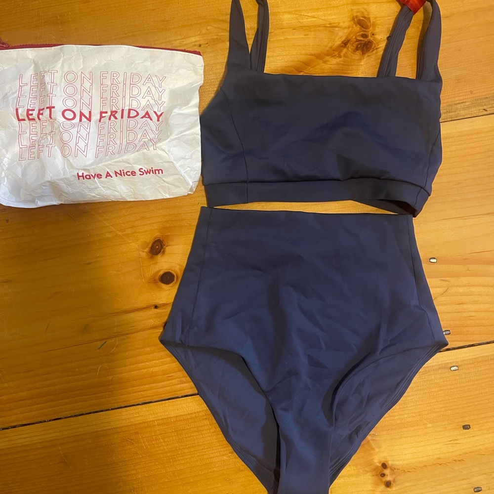 NWT Left On Friday Varsity Bikini Set